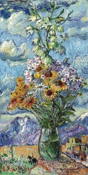 Flores Painting - ramo y montañas colorado 1951 decoración moderna flores